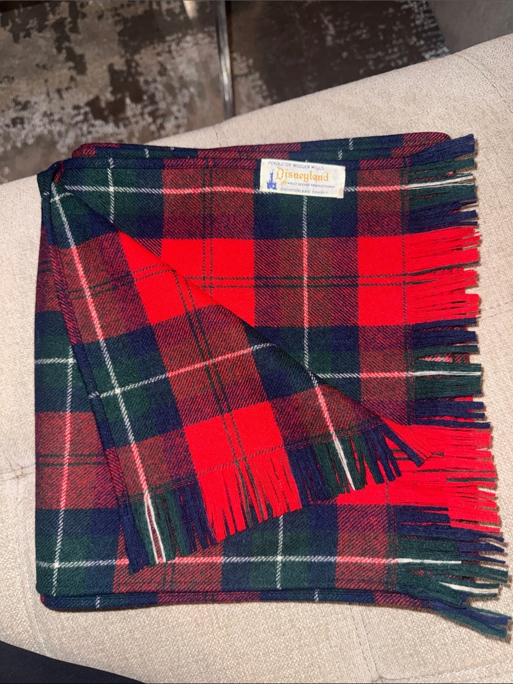 Vintage Pendleton and Disney Colab Plaid Scarf